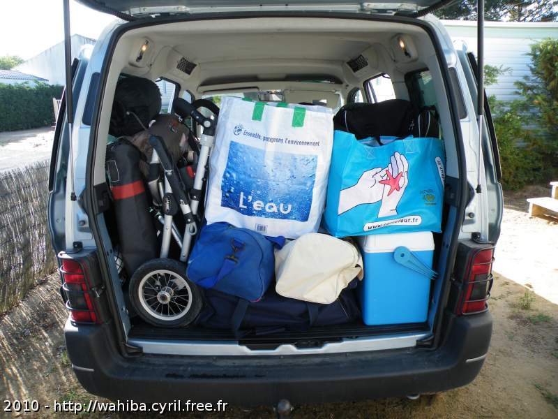 Chargement pour une semaine de vacances